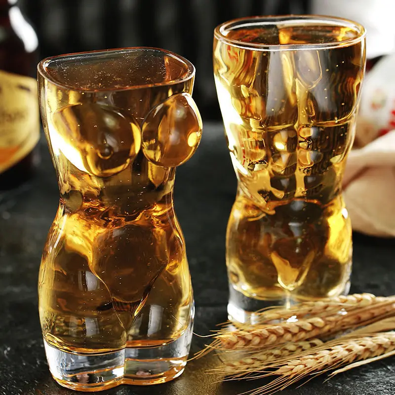 Wine Beer Mix Drink - Creative Beer Glasses Body Art Drink