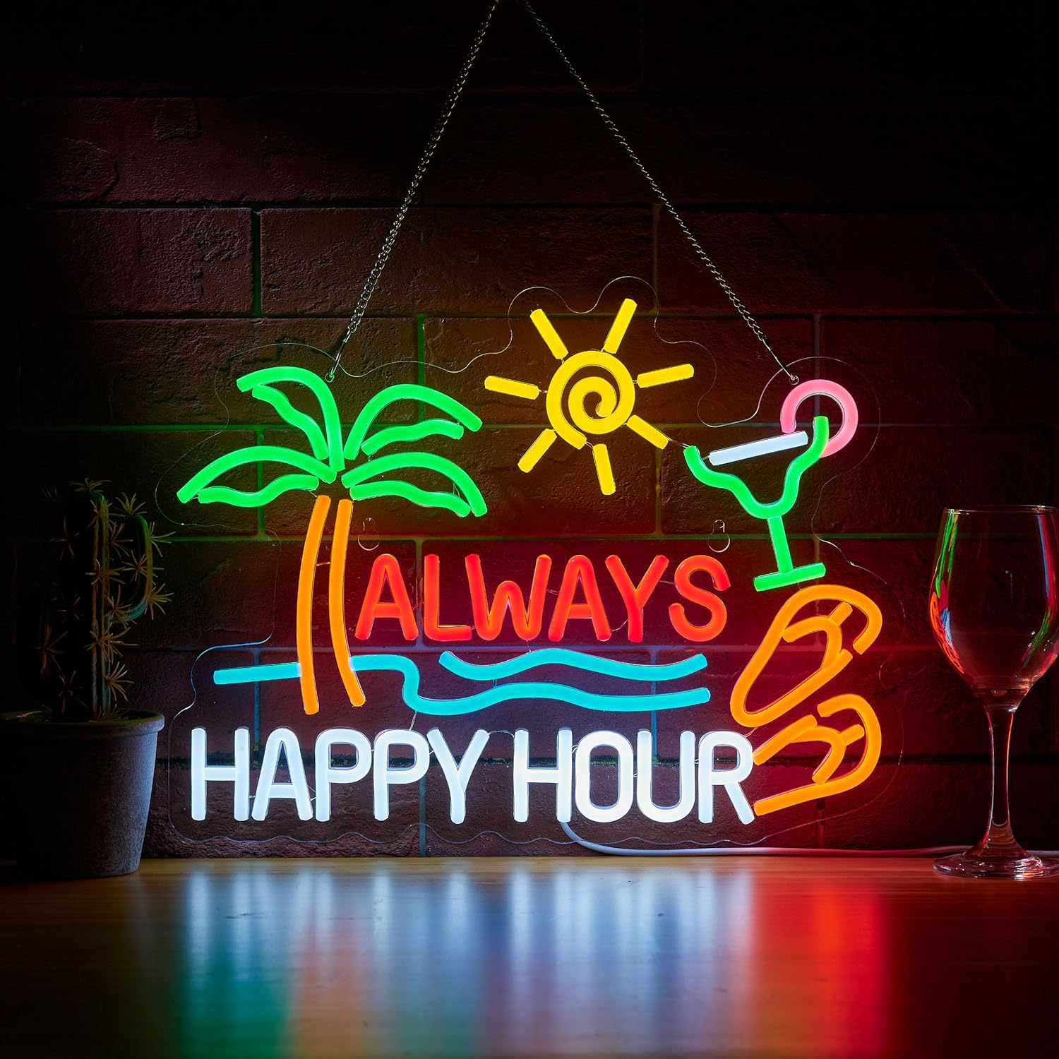 Beer & Wine Jockey Plaza Shopping - Always Happy Hour Beer Bar Neon