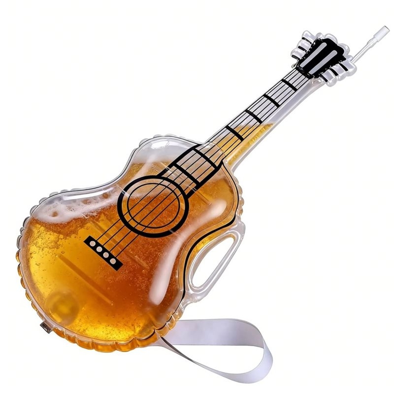 Wine Beer Festival - AC62-Transparent Guitar Glass Beer Filled With