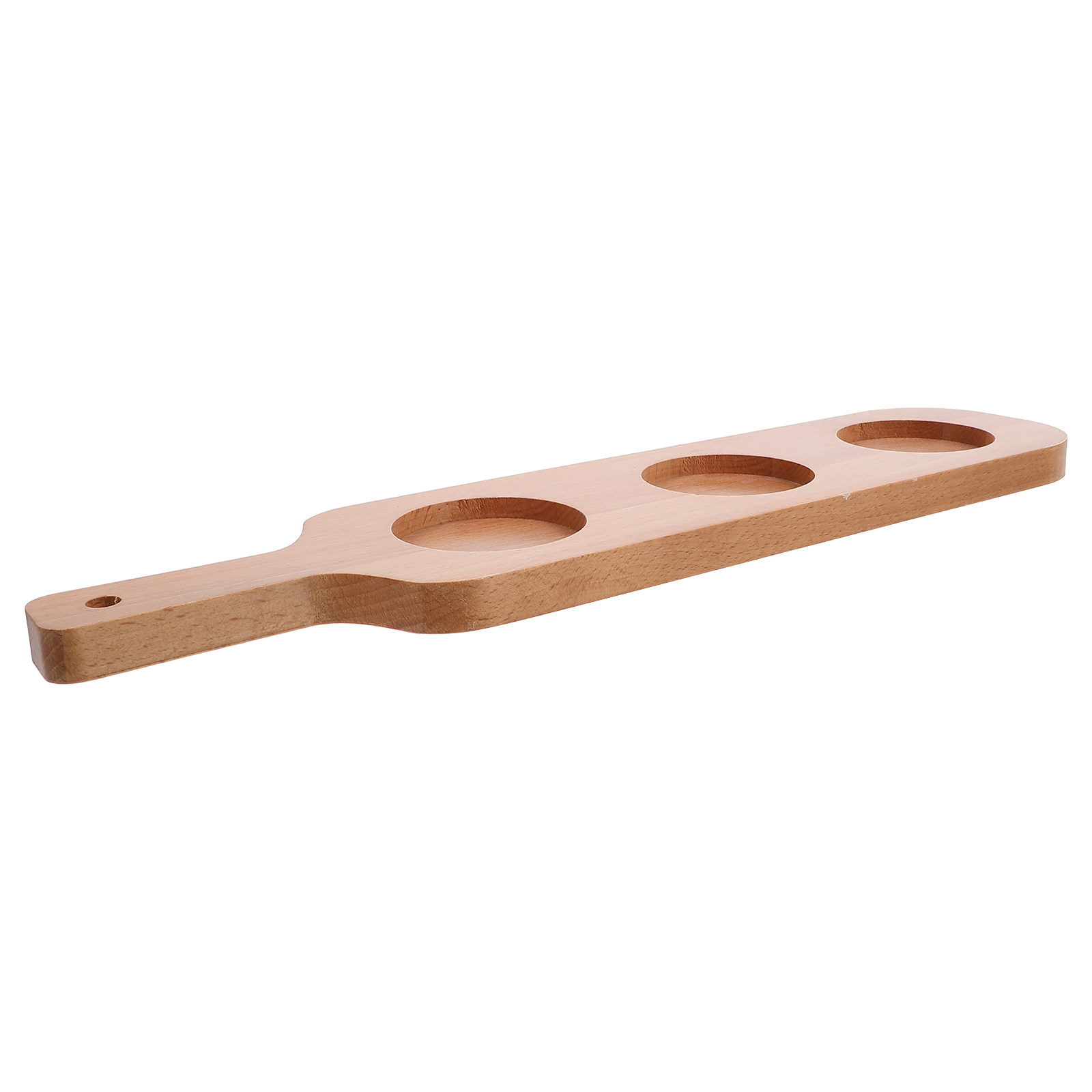Beer Flight Set - Wooden Flight Board 3-Hole Drink Tray