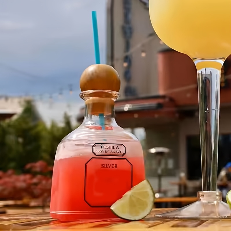Wine Beer Liquor - 375ml Tequila Bottle Reusable Cups with