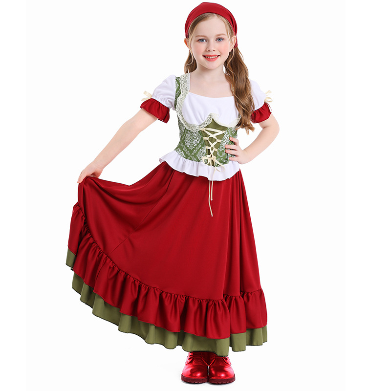 Wine Beer Festival - Oktoberfest Kids Costume Bavarian Farm Girl