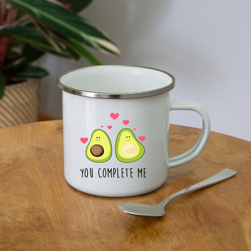 Wine Beer Festival - Cartoon You Complete Me Avocado Print
