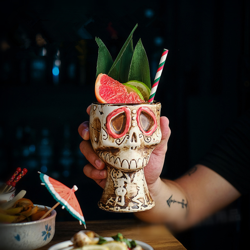 Halloween Skull Ceramic Mug -  - đánh giá và giá Wine Beer Mix Drink