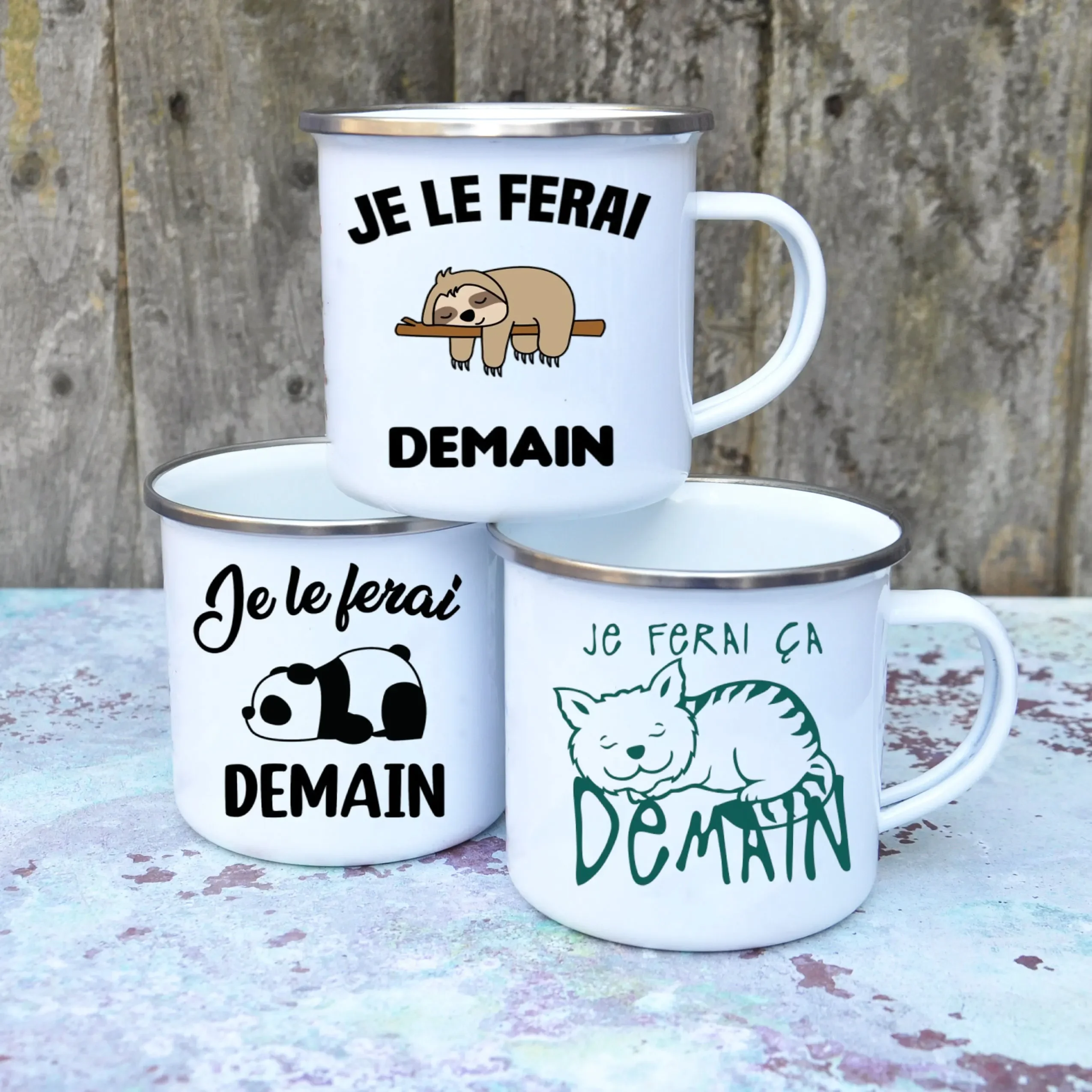 Cute Enamel Coffee Mug French  - đánh giá và giá Wine Beer Festival