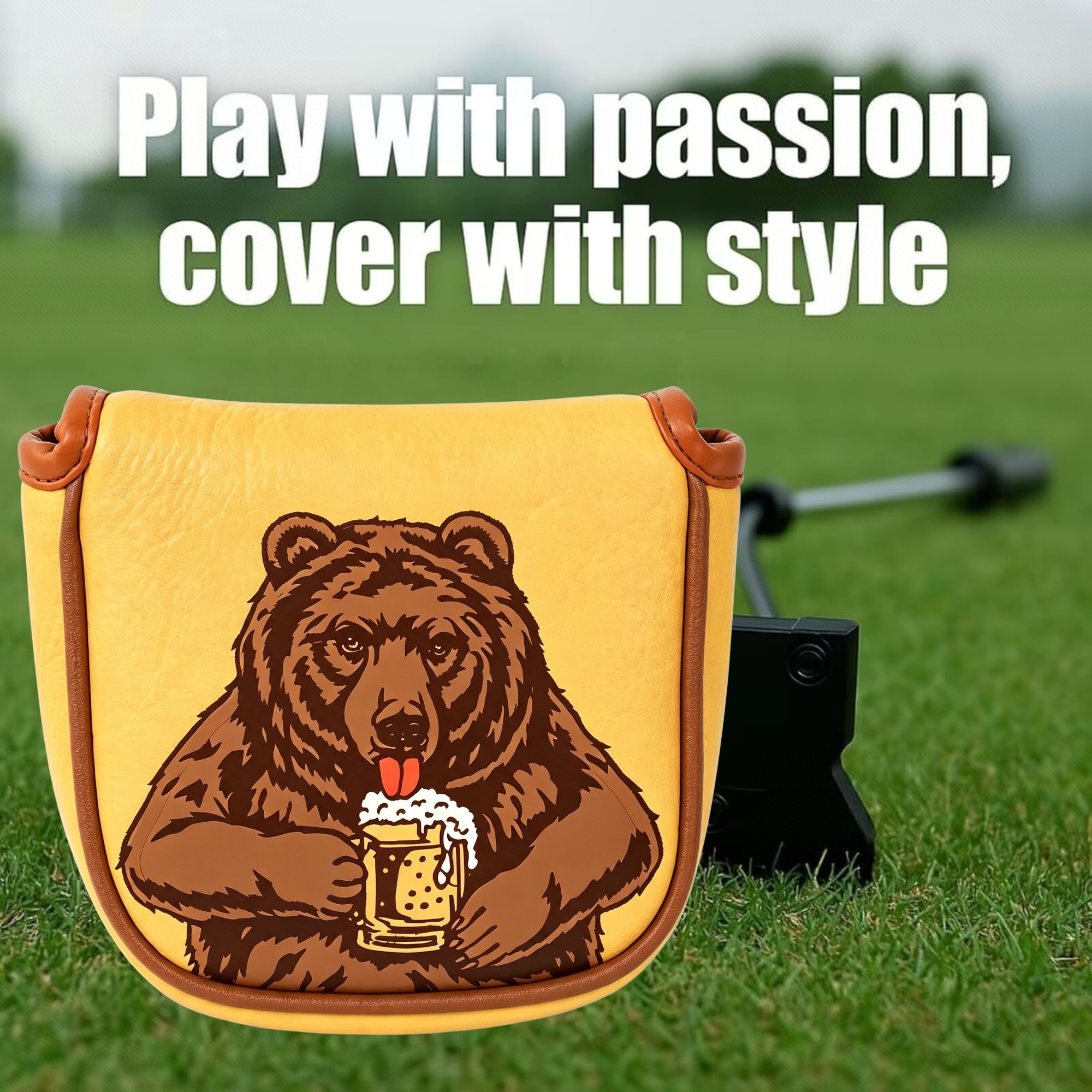 Skull Embroidered Golf Mallet  - đánh giá và giá Beer & Wine Jockey Plaza Shopping