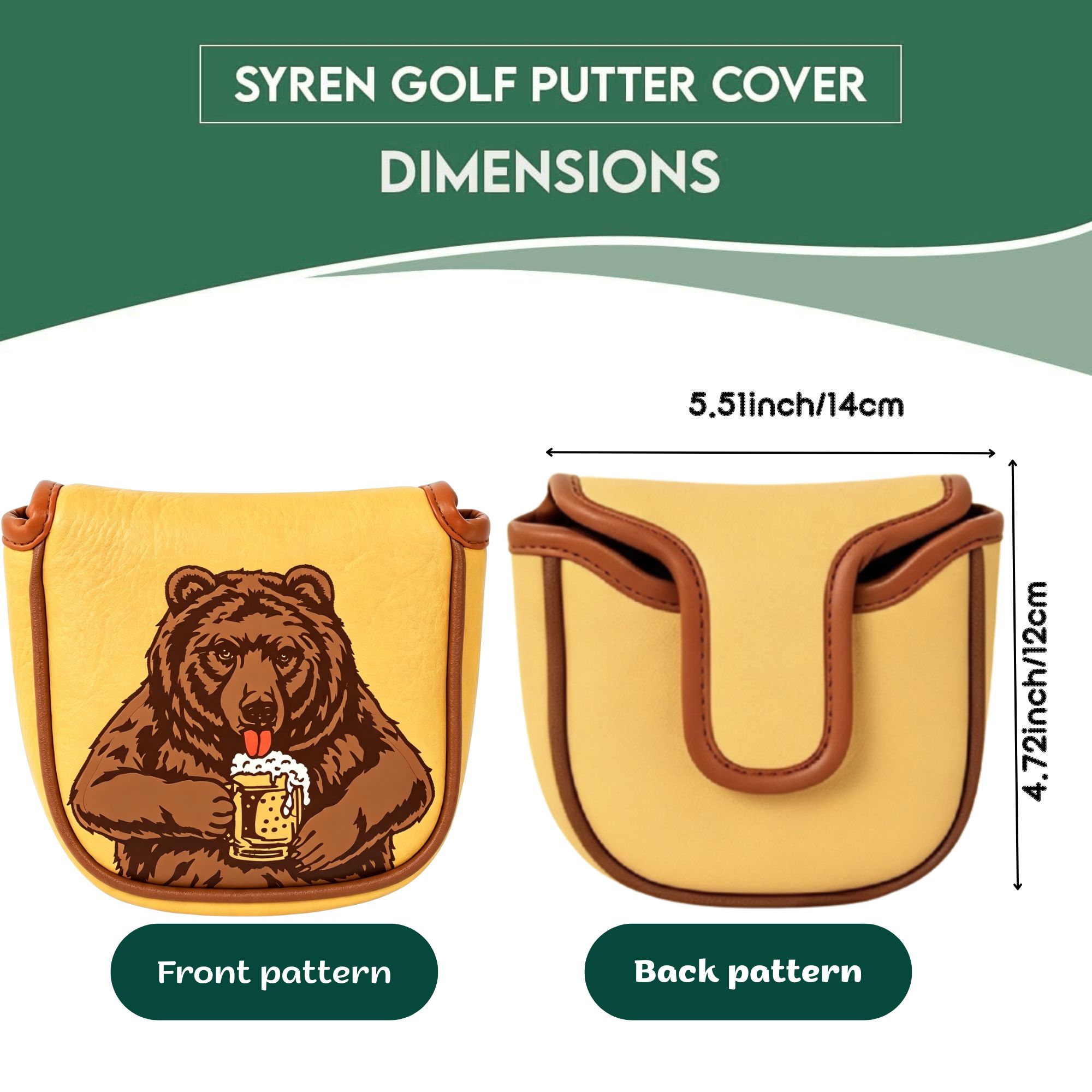 Skull Embroidered Golf Mallet  - đánh giá và giá Beer & Wine Jockey Plaza Shopping