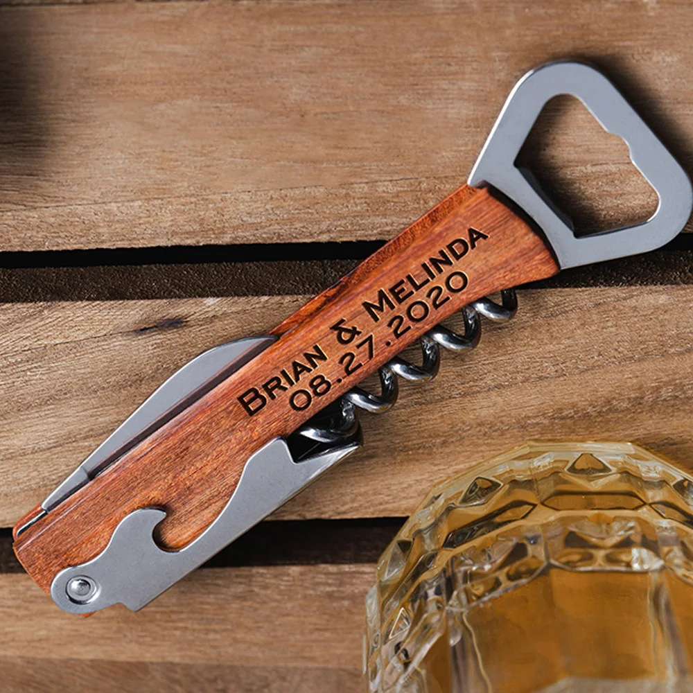 Personalised Logo Wood Handle  - đánh giá và giá Wine Beer Logo