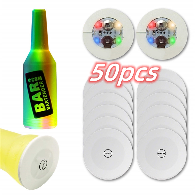 50/20/10/1pc LED Coasters Lumi - đánh giá và giá Wine Beer Liquor