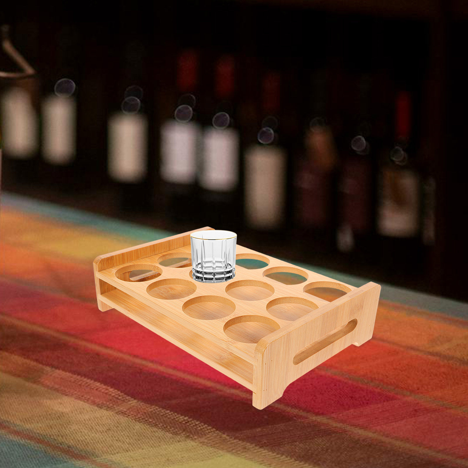 Bamboo Shot Glasses Holder Dis - đánh giá và giá Wine Beer Rack