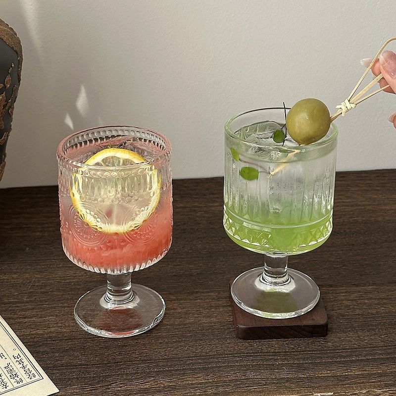 4pcs Set Vintage Embossed Mixe - đánh giá và giá Wine Beer Mix Drink