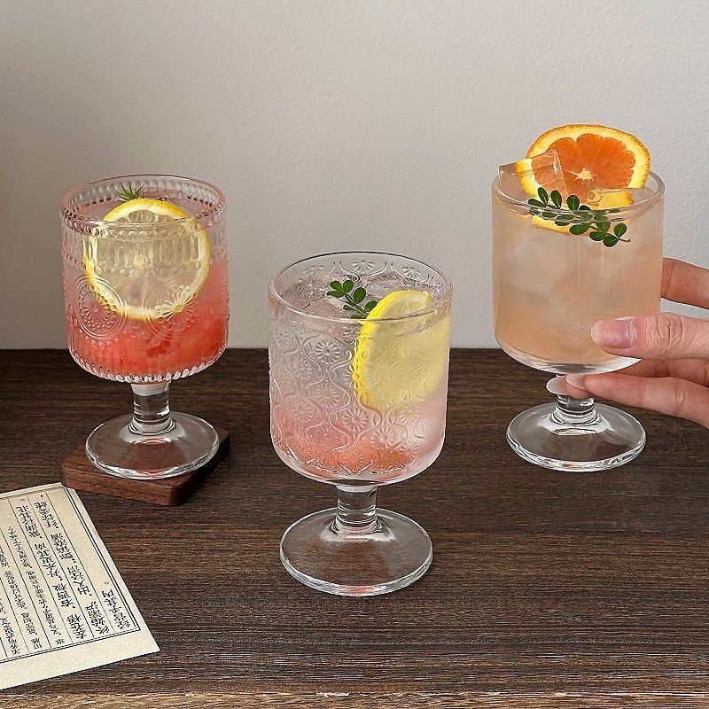 4pcs Set Vintage Embossed Mixe - đánh giá và giá Wine Beer Mix Drink