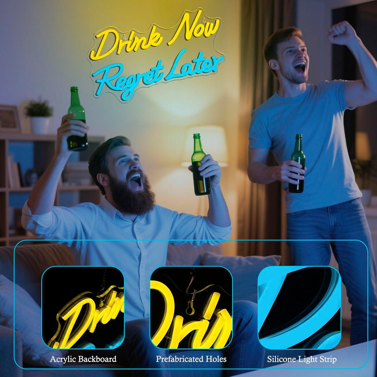 Beer Neon Sign Drink Now Regre - đánh giá và giá Beer & Wine Jockey Plaza Shopping