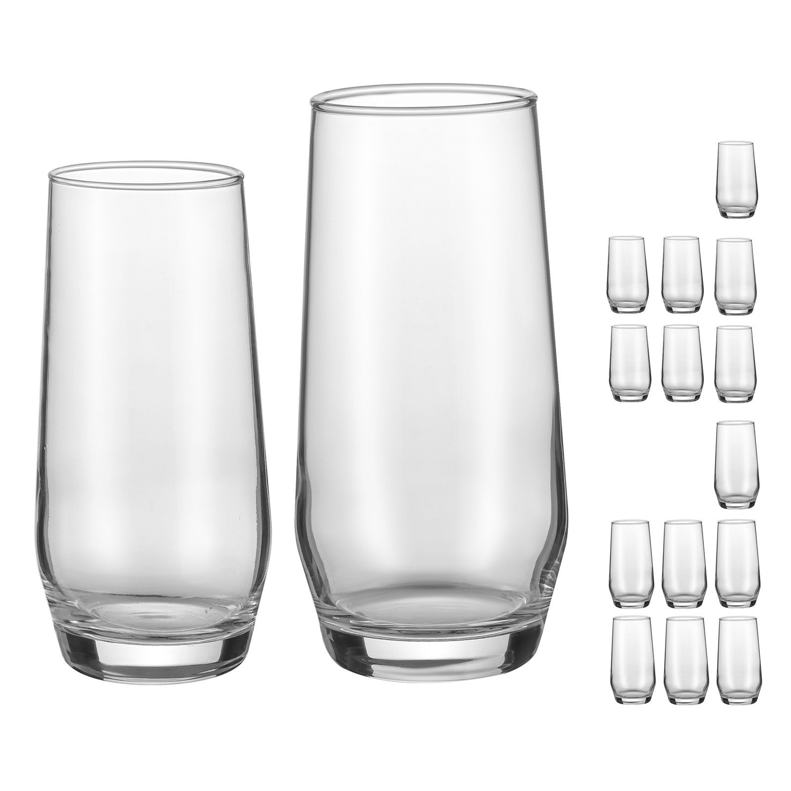 Drinking Glasses Set, 16-Piece - đánh giá và giá Wine Beer Mix Drink