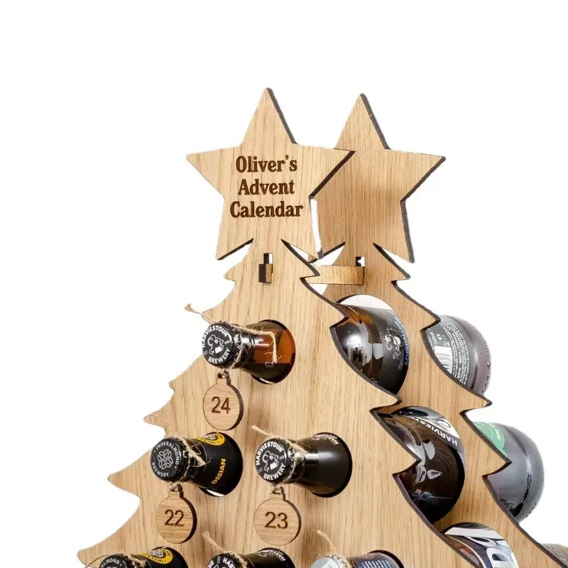 Christmas Tree Wooden Wine Rac - đánh giá và giá Wine Beer Rack